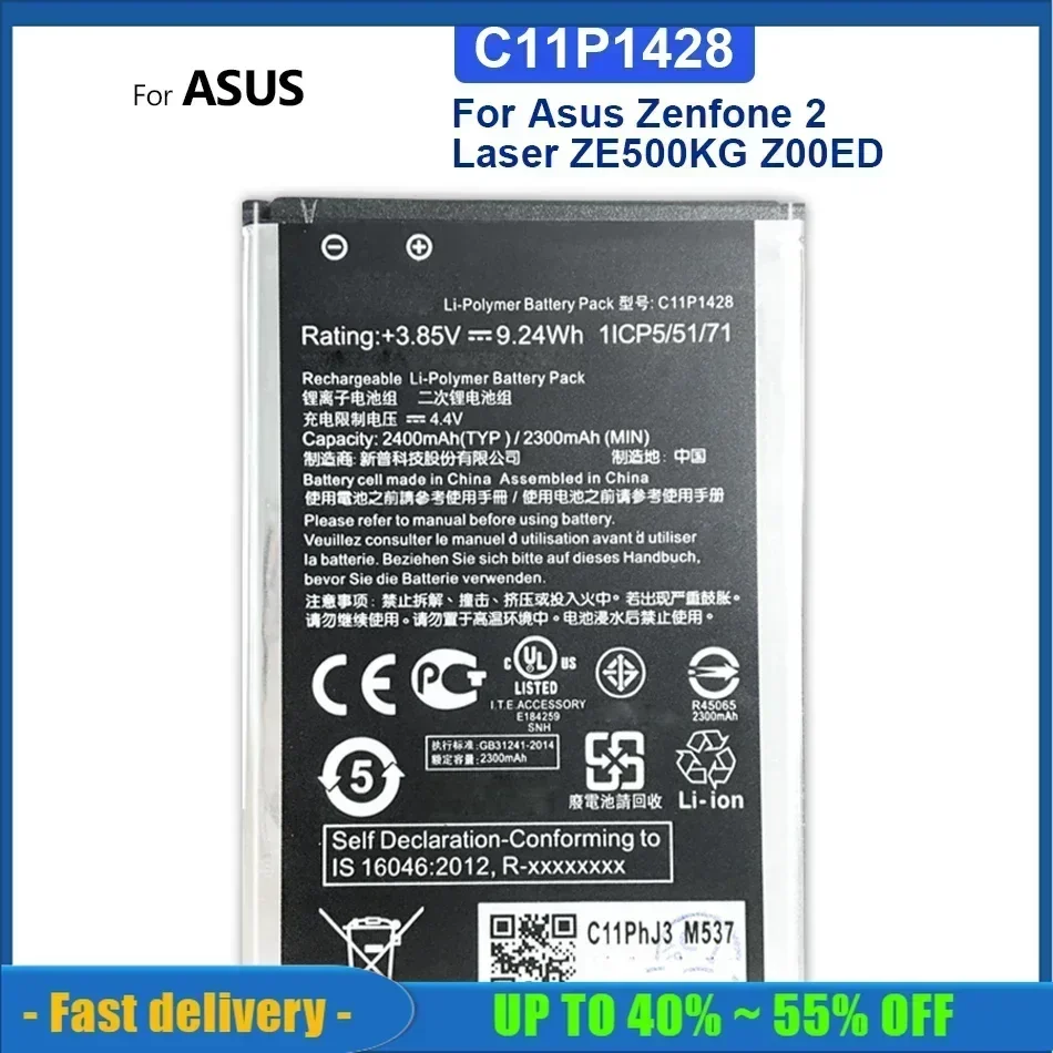 Výmena batérie mobilného telefónu pre ASUS Zenfone 2 Laser ZE500KL ZE500KG Z00ED 5 