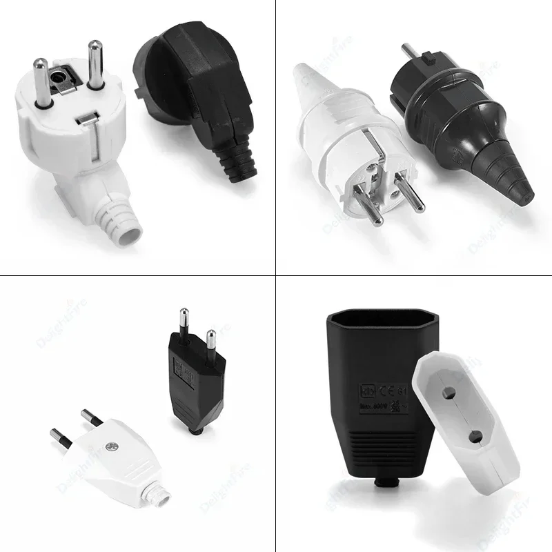 Výmena elektrickej zástrčky EÚ Opätovné zapojenie Schuko Outlet Rusko Kórea Euro Európske elektrické predlžovacie káble konektor