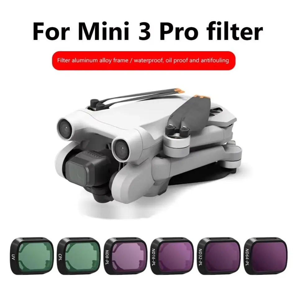 Výmena filtra sada sklenených hliníkových zliatin vodotesný ochranný filtračný olej odolný viacero modelov pre Mini 3Pro