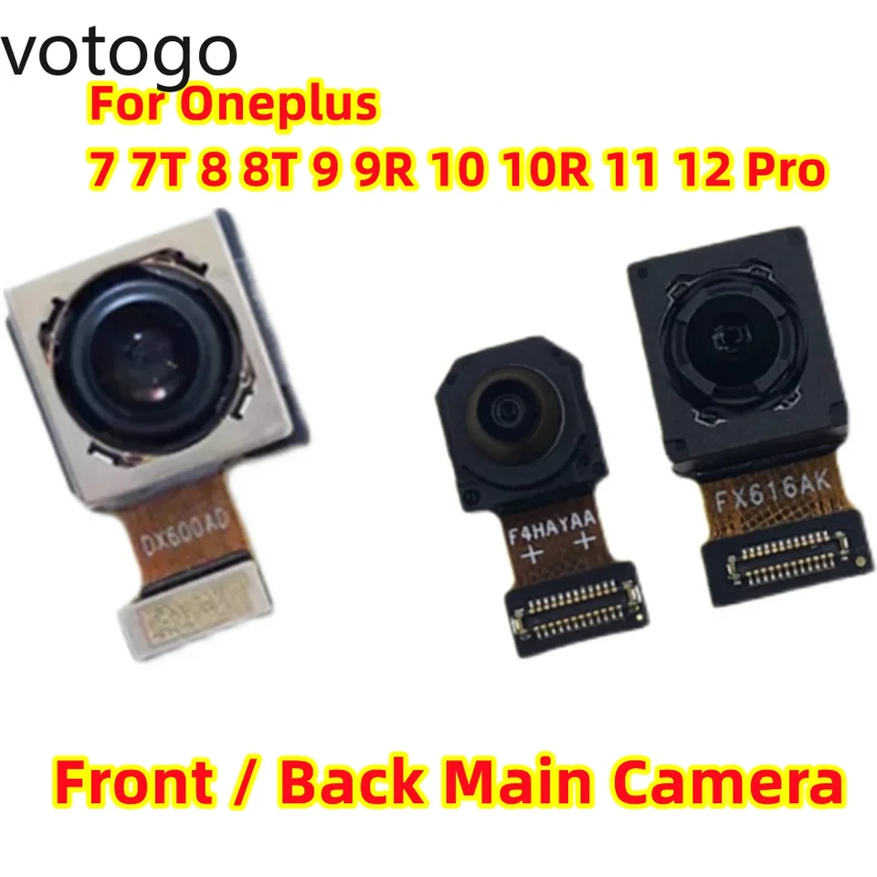 Výmena fotoaparátu pre OnePlus 7 7T 8 8T 9 9R 10 10r 11 12 13 Pro 5G 1+ predný zadný hlavný hlavný makro otočený veľký zadný modul Flex kábla