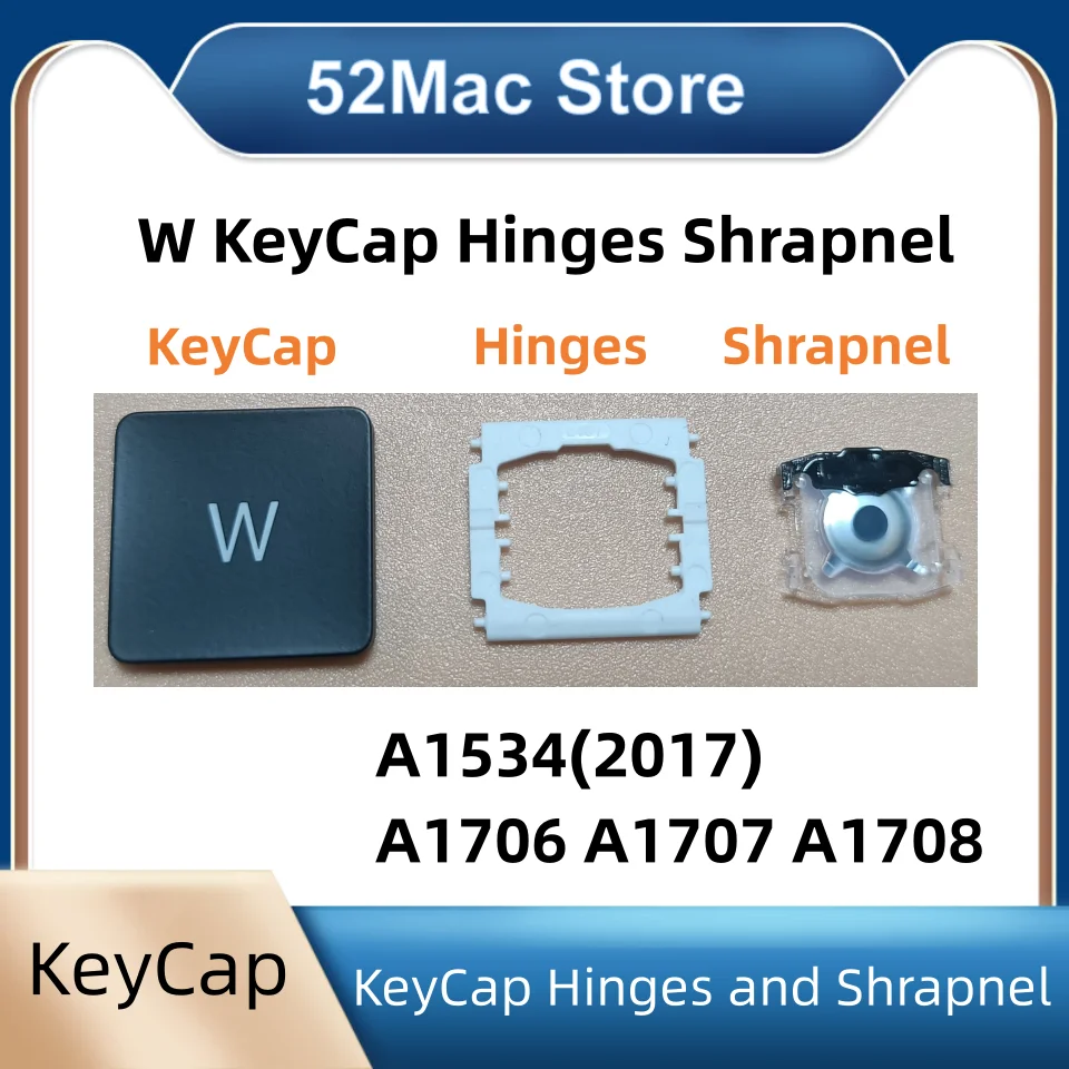 Výmena individuálnych závesov W KeyCap a šrapnel sú použiteľné pre MacBook Pro A1534 (2017) A1706 A1707 A1708 Klávesnica