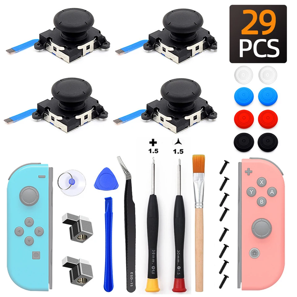 Výmena Joycon Joystick Opravy palice pre opravu palca pre Nintendo Switch 3D Joystick Analog Sticks NS Lite Controller Opravy nástroja