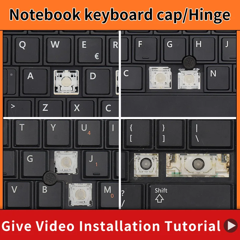 Výmena kľúča Key Cap a nožnicový spona a záves pre presnosť Dell E6520 E5520 M4600 M6600 E5530 E6530 M4700 M6700 M4800 Klávesnica