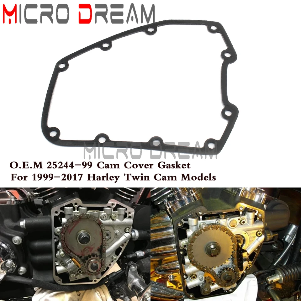 Výmena motocykla OEM 2524499 Twin Cam Cover Tesnenie pre Harley Touring Dyna Softail Road King Street Bob Fat Bob 1999-2017