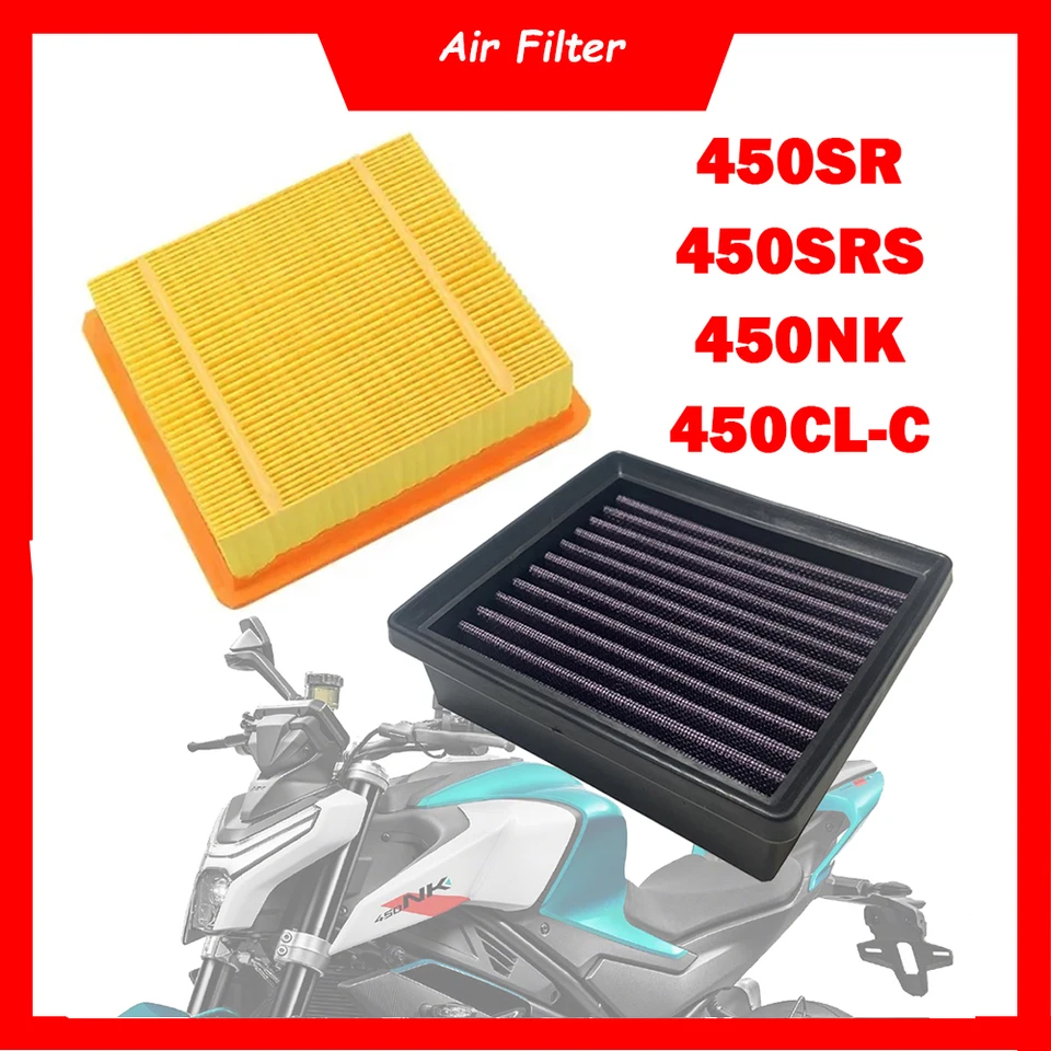 Výmena motocykla Vzduchový filter 450 ccm Prvok vzduchového filtra pre CFMoto 450nk 450SR 450SRS 450CL-C 450 SR