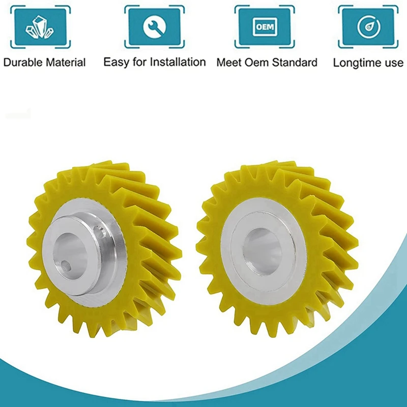Výmena prevodového kolesa 2pcs Mixer Worm Výmena pre Whirlpool & KitchenAid Mixers Vymeňte diely 4162897 4169830 AP4295669