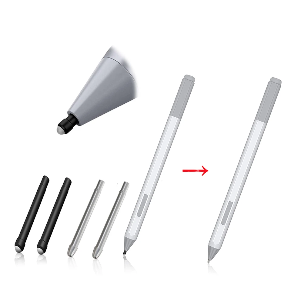 Výmena súpravy na hroty pera s klipmi Titán zliatiny HB Tipy na náhradné doplňovacie hroty pre Microsoft Surface Pro 7 6 5 4 série