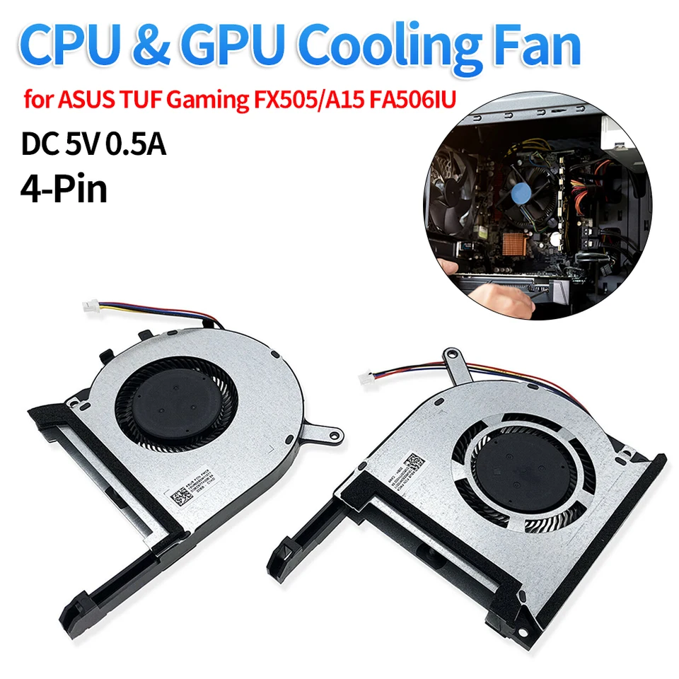Výmena ventilátora pre laptop CPU GPU Fan Cooler pre ASUS TUF Gaming FX505/A15 FA506IU pre ASUS TUF Gaming FX506 FX506LU FX506LH