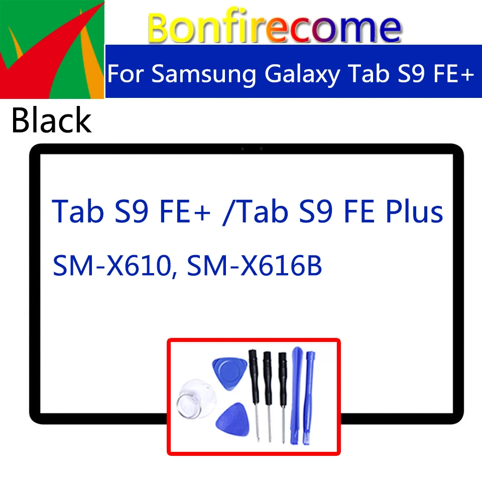 Výmena za Samsung Galaxy Tab S9 Fe+ X610 X616B Digitalizátor Digitalizátora obrazovky Senzor predného vonkajšieho LCD skla s OCA