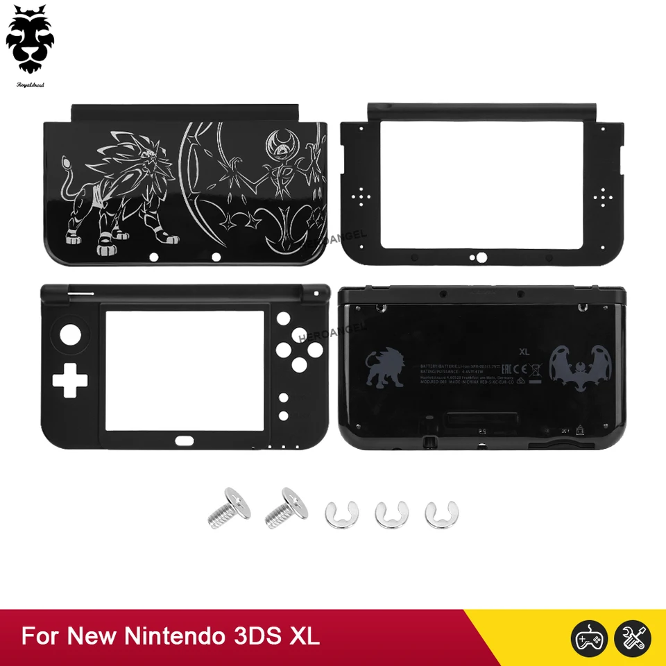 Výmena čiernej limitovanej edície pre Nintend Nový 3DS XL/LL Console Cover pre nové 3DS XL Byting Shell Case Cely Set Access