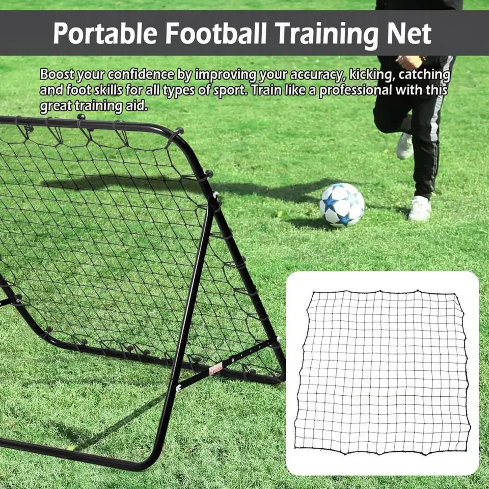 Výmena čistej pre rebounder 39,37 x 39,37 palca futbalová chytaná sieť s 20 lanami v teréne Training Recound Catch Mesh