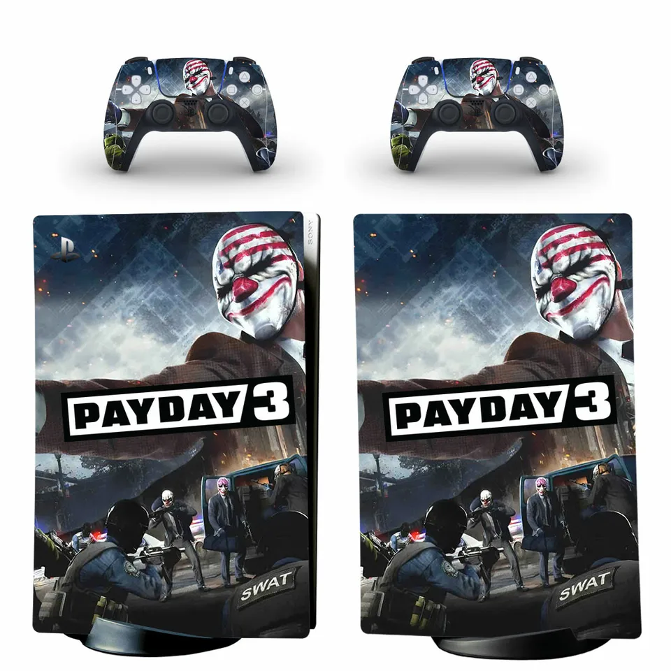 Výplata 3 PS5 Digital pokožka nálepky na nálepku pre konzolu a 2 ovládače vinylových kože