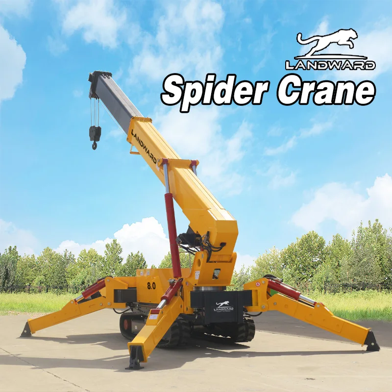 Výrobca dodávka hydraulický clawler Spider Crane Teleskopický výložník mini mobilný 5 ton pavúky na mieru na predaj na predaj