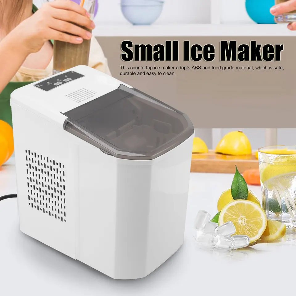 Výrobca ľadu na doske 160 W Plná automatická jedlá kocky ľad za 8 minút odolnú výrobnú kocku ABS Ice Cube pre domáci bar