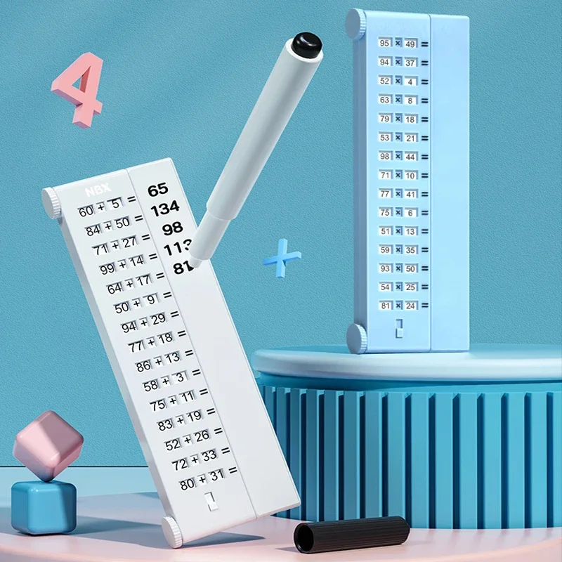 Výučba digitálnej aritmetickej matematickej tabuľky Plagát Vyrobenie otázok Praktická doska Artefakt Board Practice Practice Math Pridanie Odčítanie