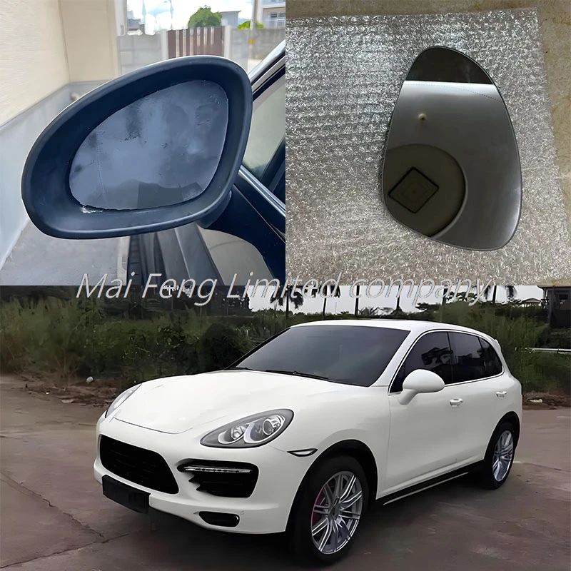 Vľavo pravé bočné spätné zrkadlo sklo sklo Vyhrievané biele šošovky pre výmenu Porsche Cayenne 2010