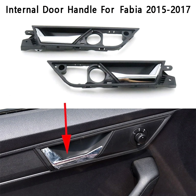 Vľavo vnútorný ovládač vozidla pre dvere dverí Interný ovládač pre Škoda Fabia 2015-2017 6v0837221a 6v08222a