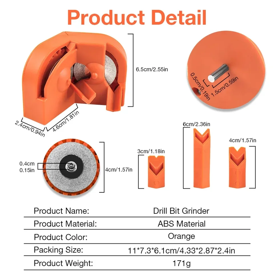 Vŕtací bit artefakt Twist Drill Grinding Impact Handheld Ručné prenosné rýchle multifunkčné mlynky na strihanie kuchynského noža brúska