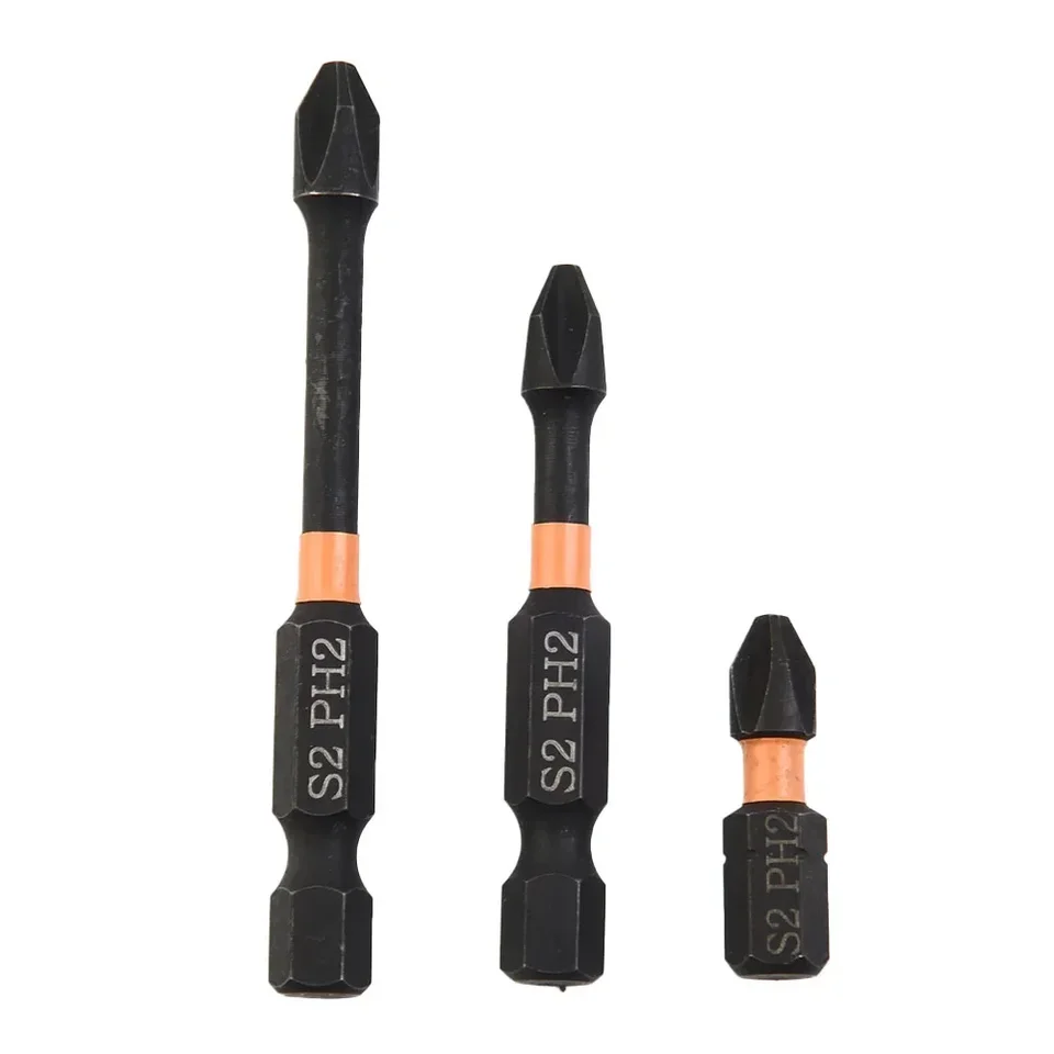 Vŕtací bit skrutkovač PH2 Power náradie Magnetické oriešky 1/4 'hex 25/50/60 mm 3ks príslušenstvo vysokokvalitné