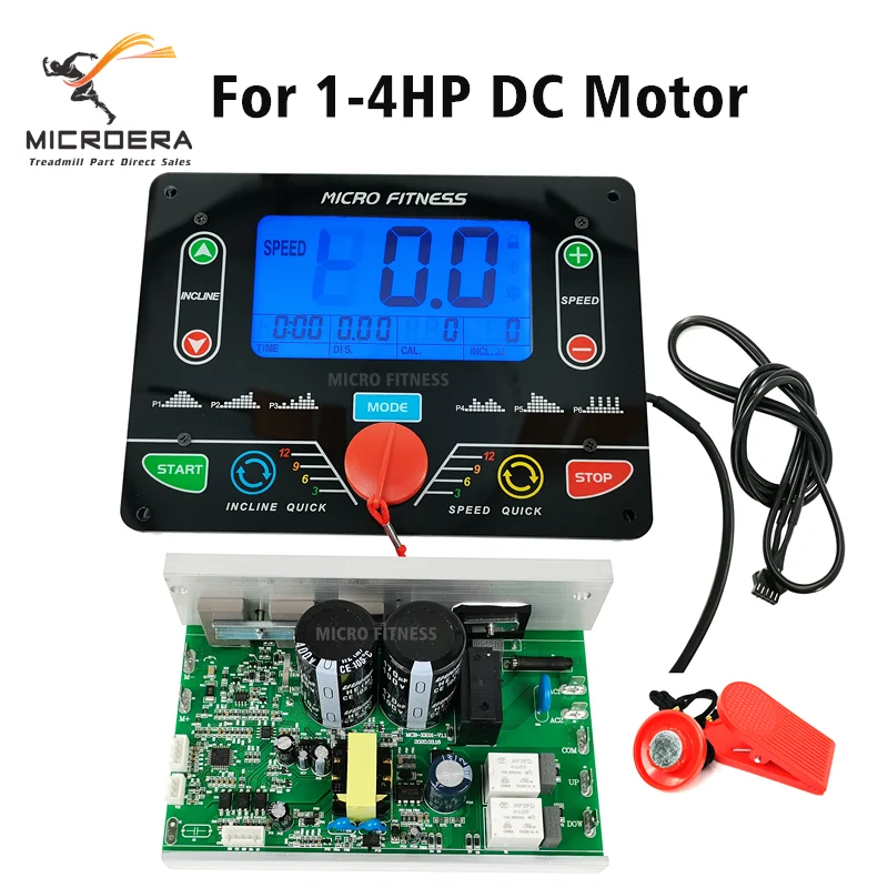 Všeobecné používanie riadiacej dosky riadiacej dosky riadiaceho obvodu stroja + Univerzálny panel na zobrazovací panel na bežecký pás 1-4HP DC