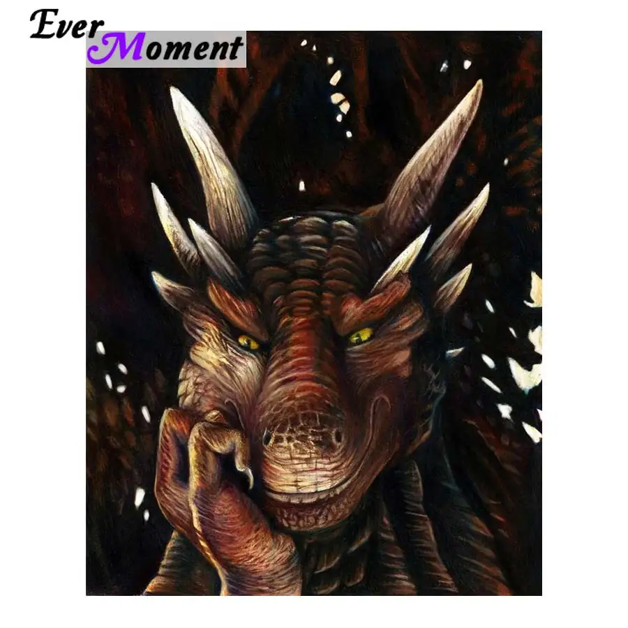 VŠETKO Moment Diamond vyšíva DIY myslenie Dragon Painting Diamond Diamond Mosaic Diamond Painting Chinese Hobby Craft ASF918