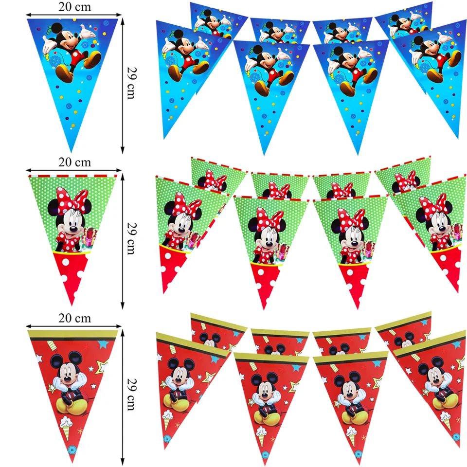 Všetko najlepšie k narodeninám Banner Disney Mickey Mouse Bannery ťahanie vlajok DIY Party dekorácie chlapci dievča bábätko
