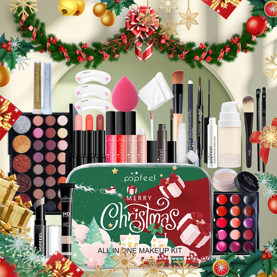 VŠETKO v jednom make -up súpravy na make -up, make -up balíček obsahuje základnú rúžovú rúžovú rúžovú paletu pre dámy
