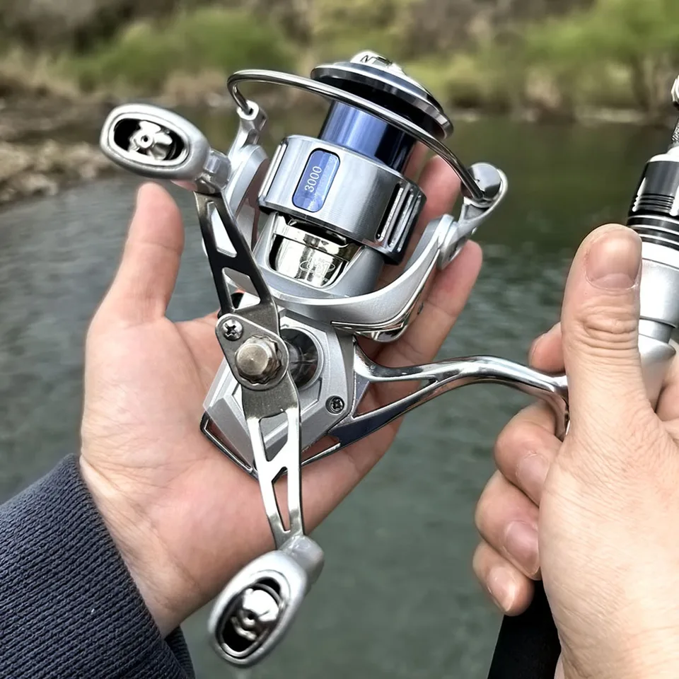 Všetky kovové raketové rameno/šálka šálky rybárskeho cievky vodotesné vzory z nehrdzavejúcej ocele Antirust Wheel 5.2: 1 gear