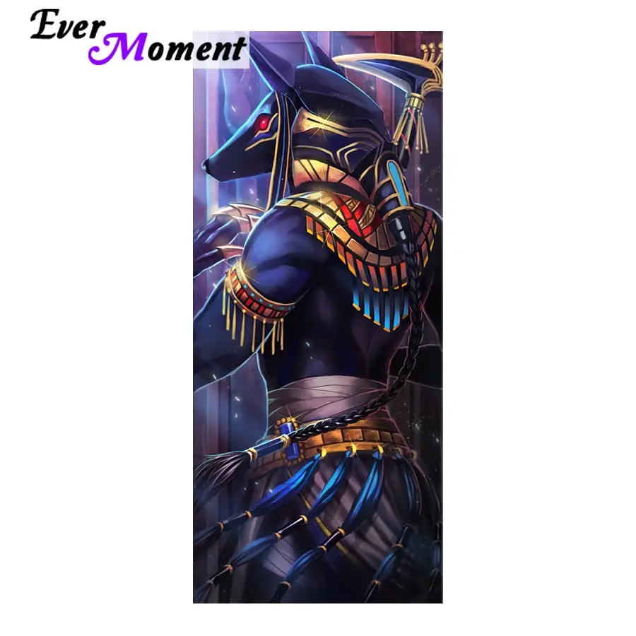VŠETKY Moment Fotografie vytvorené diamantovým egyptským Bohom Anubis Mosaic Diamond 3D Diamond Painting vyšívacie výšivky plné štvorcové kamene ASF854