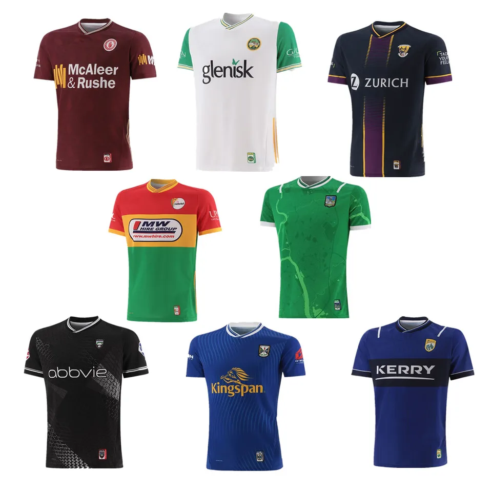 Všetky tímy GAA 2025 Jersey Wexford Tipperary Tyron Limerick Mayo Galway Derry Kerry Monaghan tričko GAA Jerseys T-SHRT S-3XL
