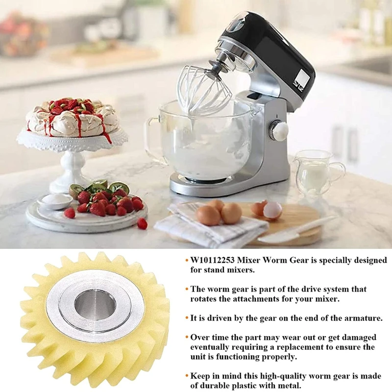 W10112253 Mixer Worm Výmena dielku Výmena dielu Vymeňte WPW10112253 4162897 4161531 4169830 1206513 AH1491159 pre kuchynskú pomoc