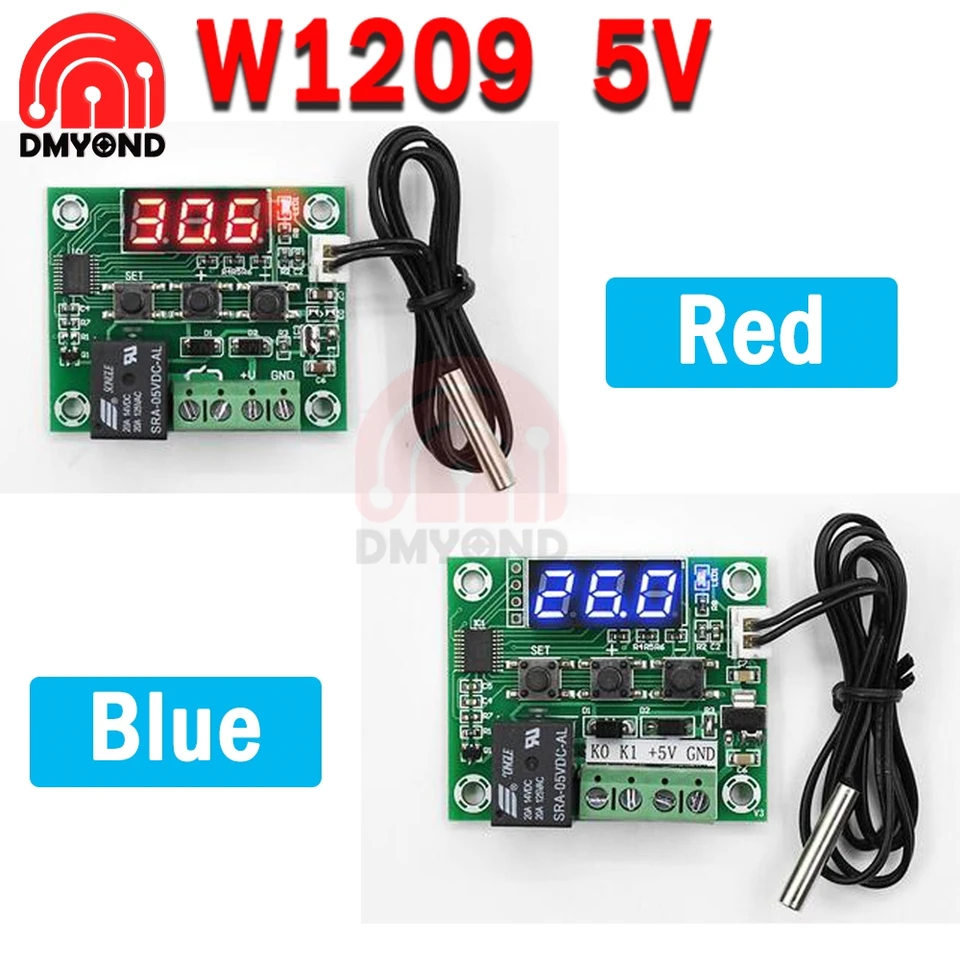 W1209 DC 5V Red Blue LED Digitálna teplota Controllear
