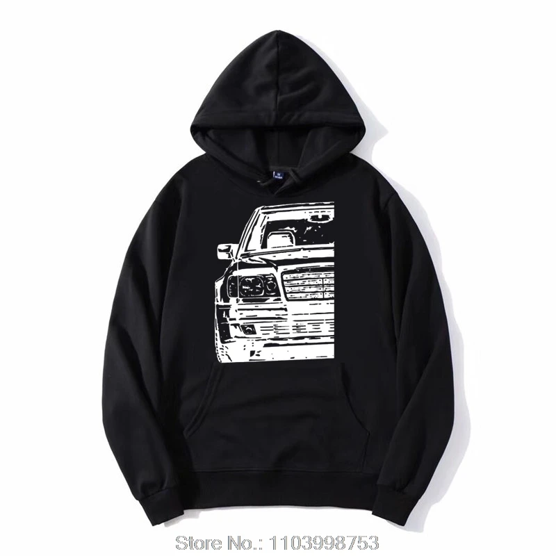 W124 OLS od GlstKrrn Pullover Hoodie Nové bavlnené módne nadmerné streetwear Graphic Hoody Mikina Unisex Tops zips -up bunda