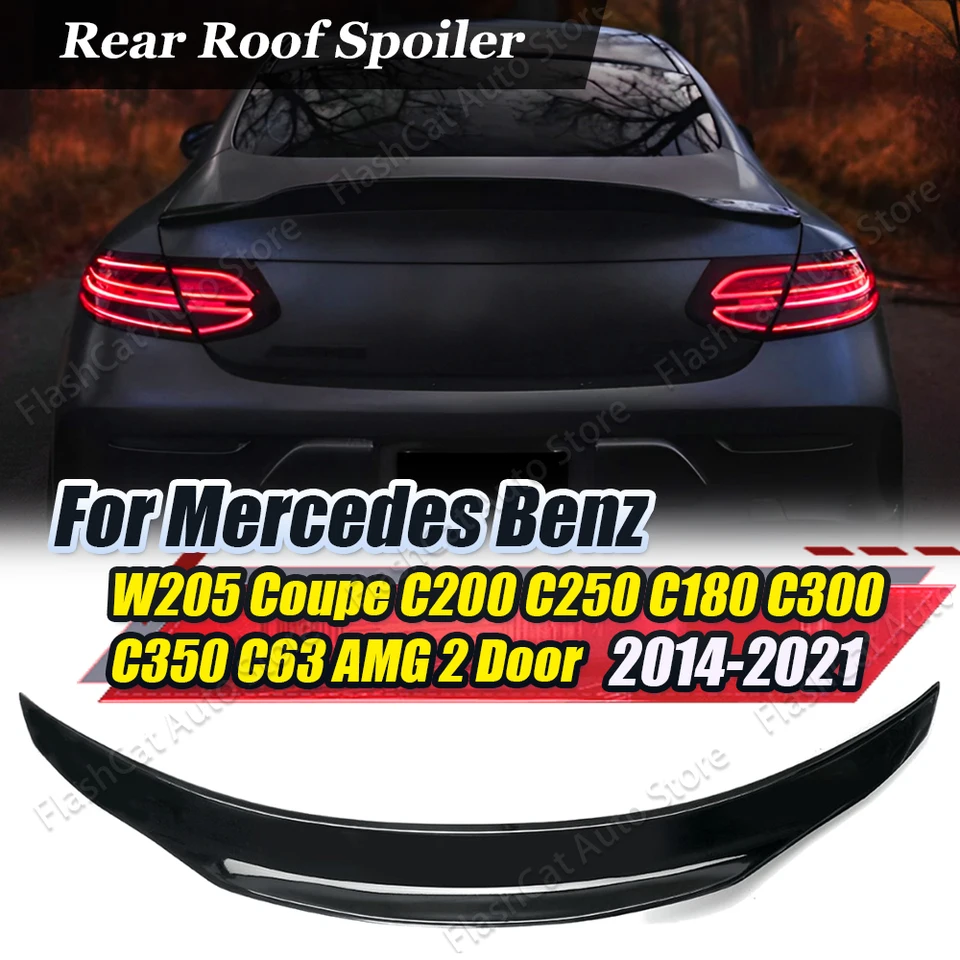 W205 Coupe Car Zadný kufrový spojler strecha pery chvosta pre mercedes benz c trieda C180 C200 C250 C300 C350 C63 AMG 2 Dorá