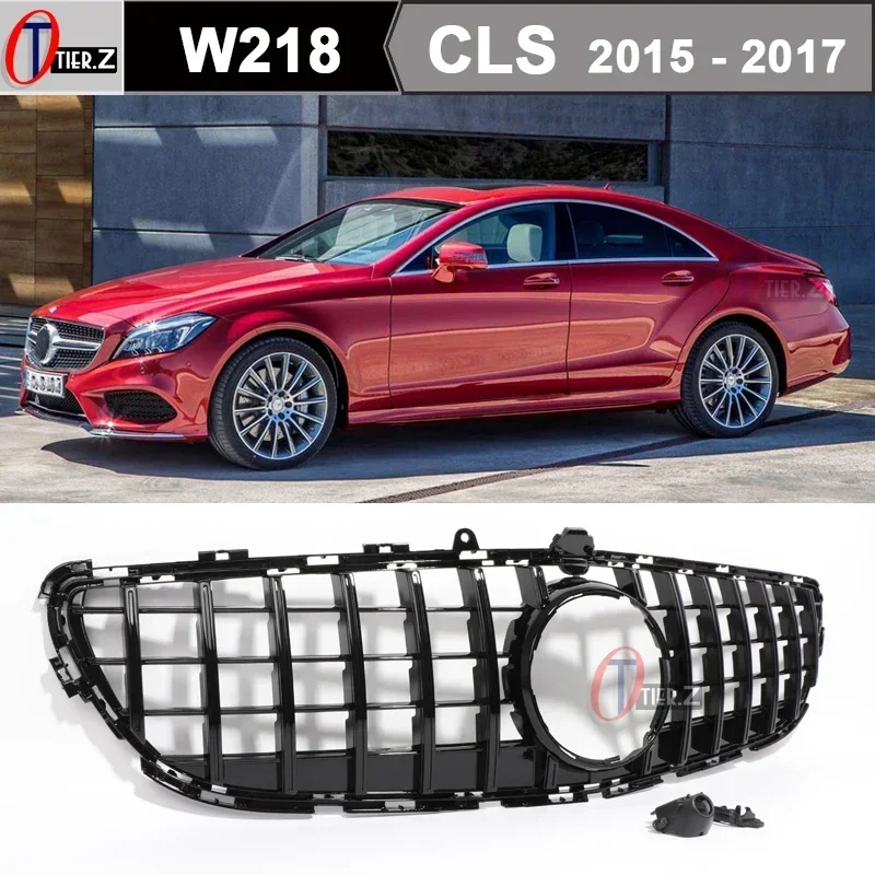 W218 GT GRILLE CAR FARMING RACING BIRLET BURPH BRILL GRIL ABS pre Mercedes CLS trieda W218 C218 X218 2015 - 2017 CLS400 CLS350 CLS500