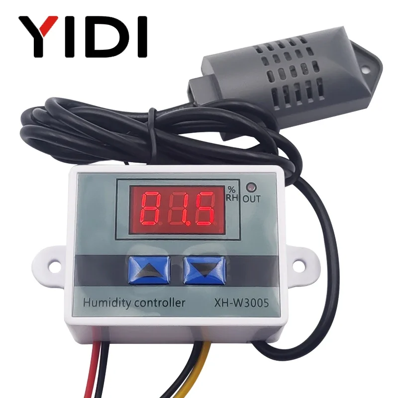 W3005 Digital Hygrometer pre Inkubátor LED ovládač Riadiaci spínač detektora detektora vlhkosti Hygrostat AC 220V DC 12V 24V