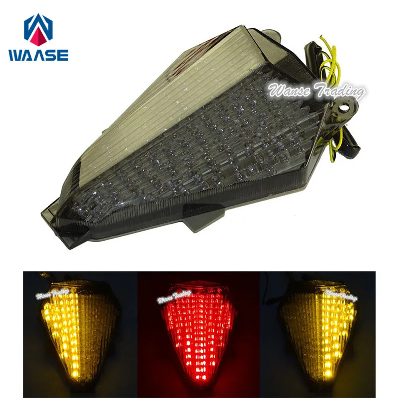 Waase pre Yamaha YZF R6 RJ11 2006 2007 2007 E-Mark Tail Light Brake Turn Signály integrované LED svetlo