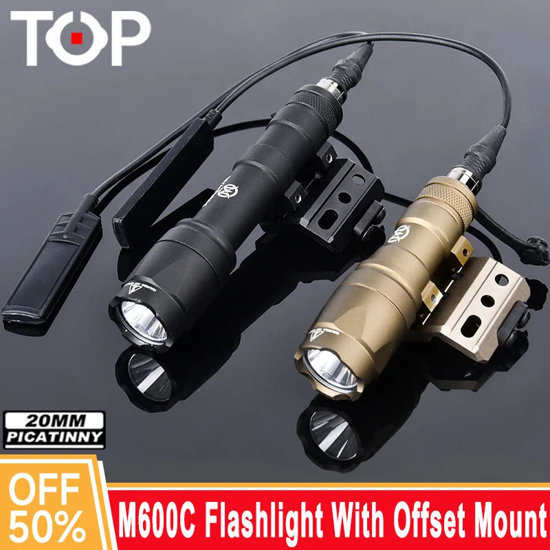 WADSN Top M300 M600 Svetelná kompenzačná základňa M300A Scout Lamp Mount SF M600C Hunting baterka Kovové montážny základ