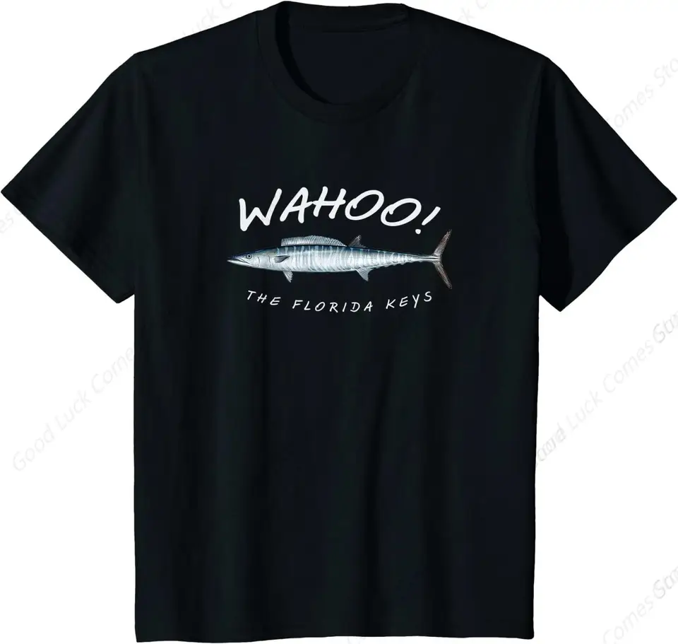 Wahoo Fish Florida Keys Fishing Islamorada Sport Rybáry Tričko 100% bavlna O-Neck krátke rukávy Príležitostné pánske tričko S-3XL S-3XL