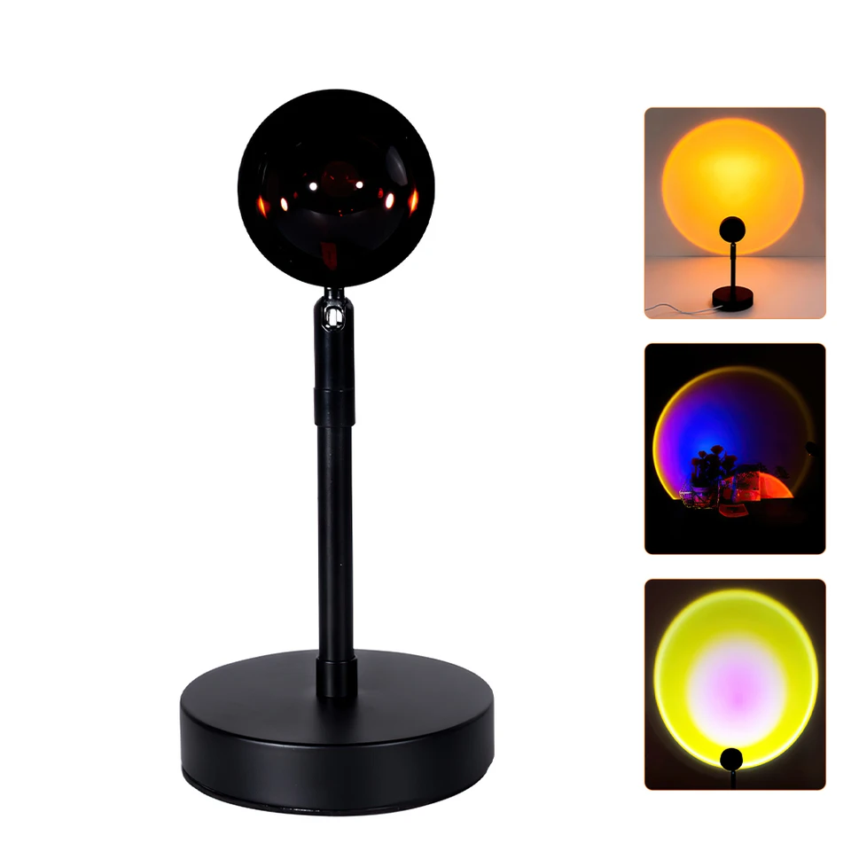 WaKyme LED nočné svetlo USB RASKOW Sunset Sunset projektor Nightlight Domáca dekorácia farebná atmosféra lampa pre deti