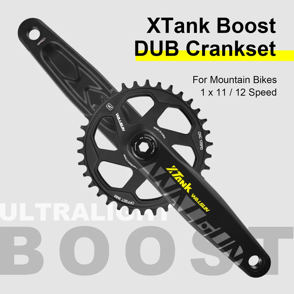 Walgun Xtank Crankset MTB Mountain Bike Spájacie prúty GX Crank 170 175 mm ramená 6 mm 3 mm posunu