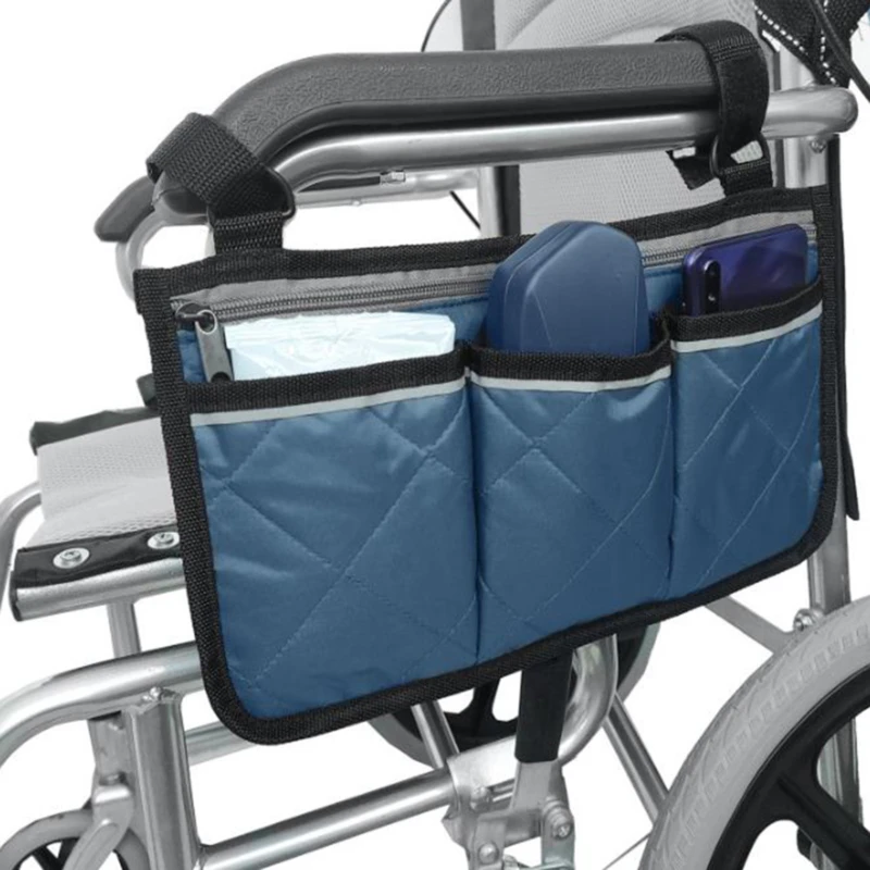 Walker Electric Secootter Invalidný kliešte na lakťové kliešte na bočné skladovanie sedadla Prenosná vrecká Skladovacia taška skladacia stolička Organizátor