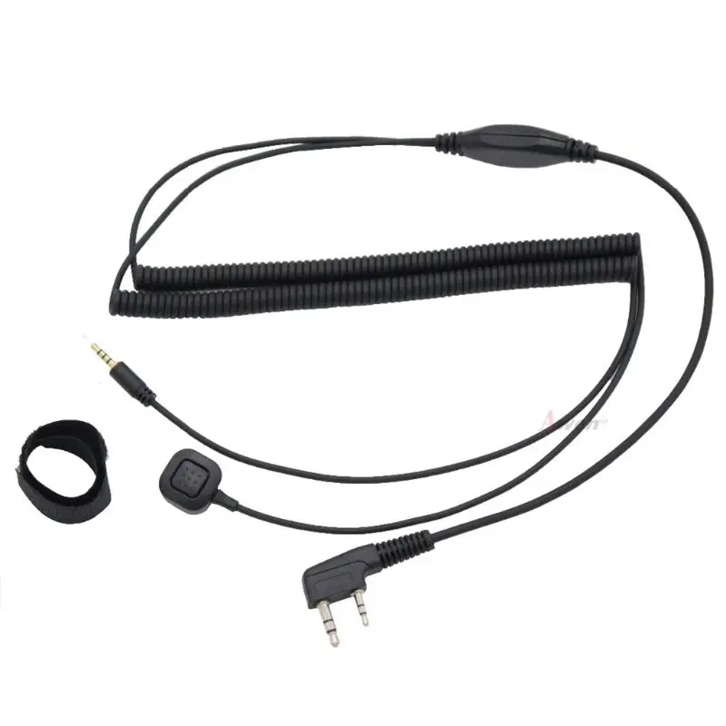 Walkie Talkie Adapter pre UV-5R UV-82 GT-3 Dvojsmerné rádio Bluetooth kompatibilné prilba prilby Kábel kábla Kábel