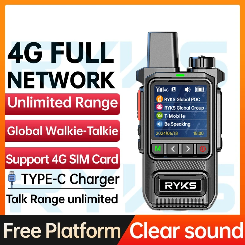 Walkie Talkie Global-Intercom 4G PTT obojsmerné rádiové mini bezdrôtové zariadenia 1000 km komunikácia bezplatná platforma