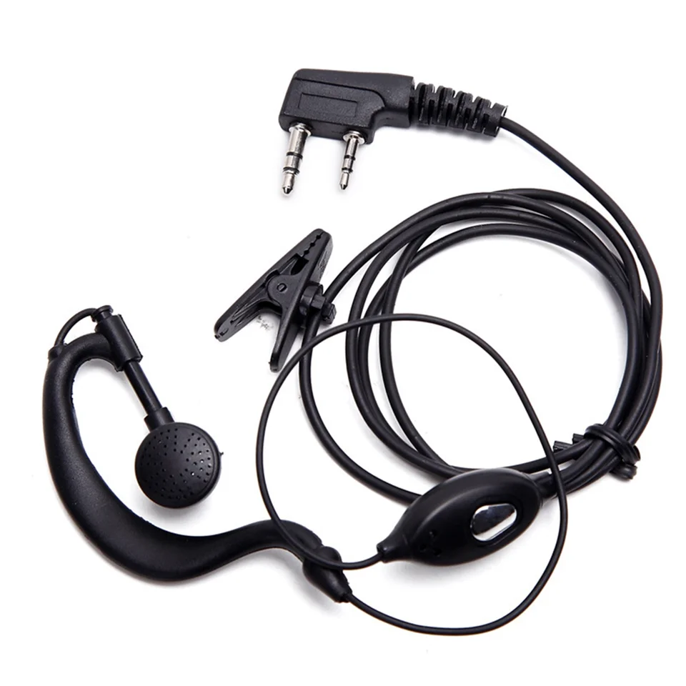 Walkie Talkie Headset 2 Pin K -Plug Wired Two Way Ham Radio Zasulá pre -888s UV5R Walkie Talkie 992 Uši