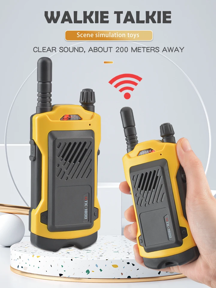 Walkie Talkies for Children, 2ks Mini Model Interphone pre deti s dlhým dosahom vonkajšieho turistického kempingu 3-12 rokov staré hračky
