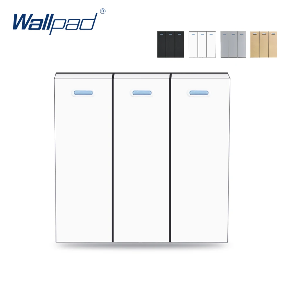 Wallpad 3 Gangs 2 Way Push Button Switch Switch Funkcia Funkcia pre modul iba 55*55 mm