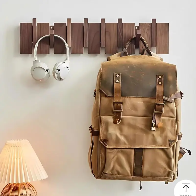 Walnut Hooks nástenné nábrežie Háčiky klavírne kľúče vešiaky Prírodné drevené vešiaky tkanina vešiaky na odevy