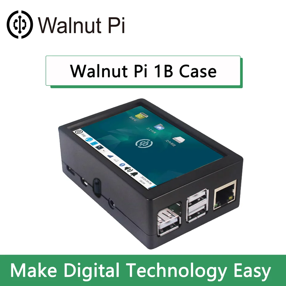 Walnut Pi 1B puzdro 3,5-palcový výstavný puzdro viacúčelové vymeniteľné kryt s inštaláciou ventilátora pre Raspberry Pi 4b