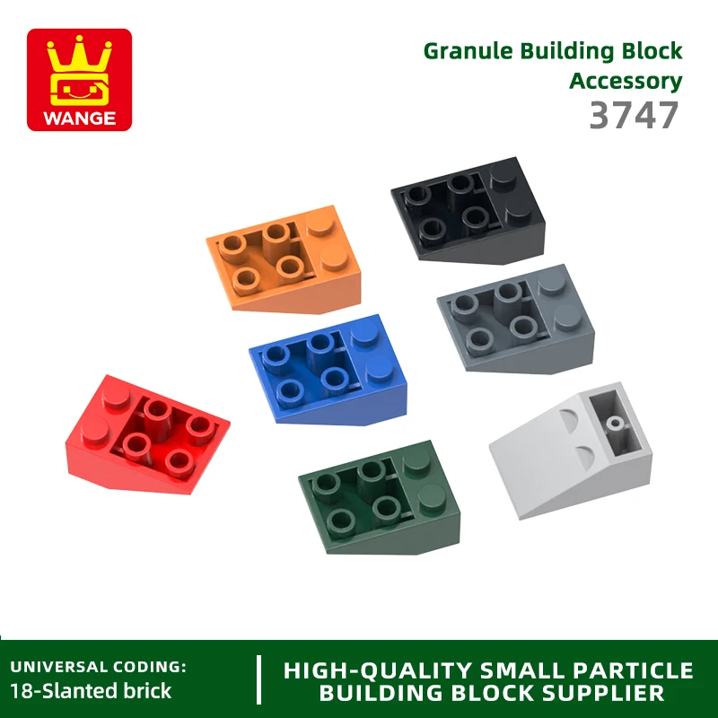 WANGE 60KS/LOT 3747 Malé skosené dlaždice stavebné bloky MOC Color Accessories kompatibilné s tehlami pre domácich majstrov